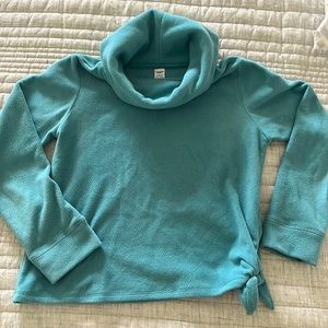 Old Navy Fleece turtleneck; size 10-12 girls; lovely pale turquoise color